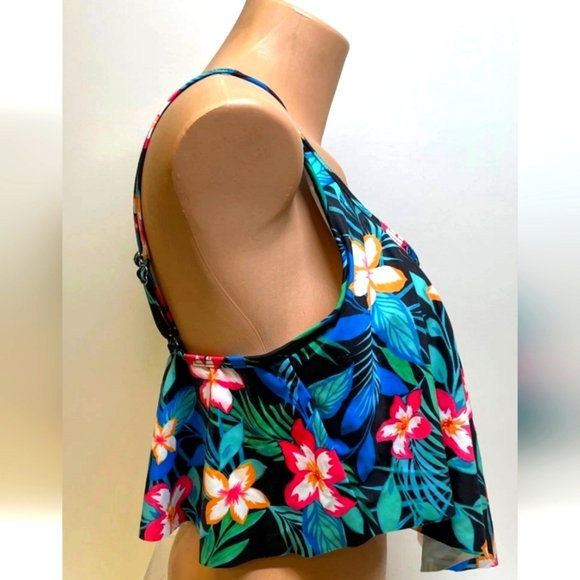 Maxine Of Hollywood Vibrant floral tankini BNWT SIZE large - Picture 2 of 5